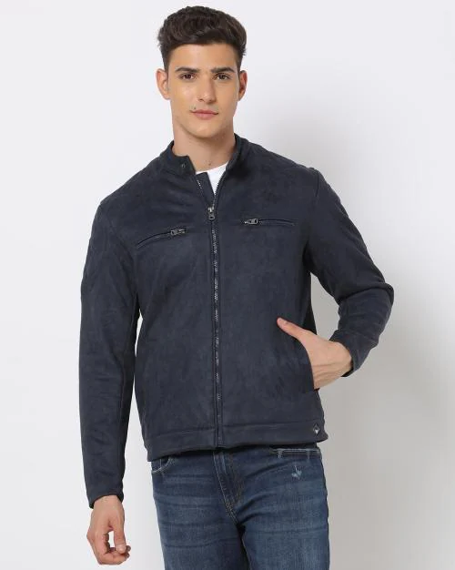 Men Slim Fit Biker Jacket