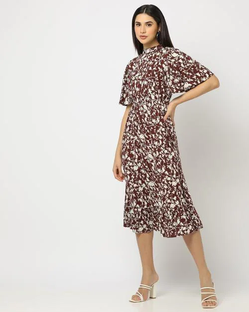 Floral Print A-Line Dress