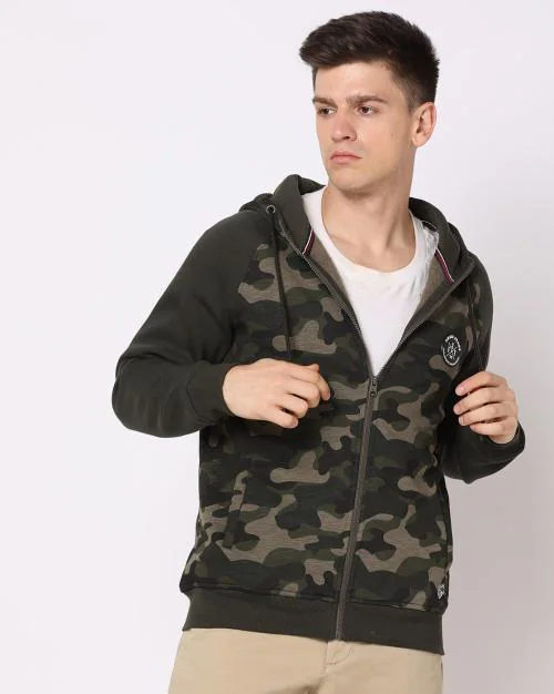 Printed Slim Fit Hoodie