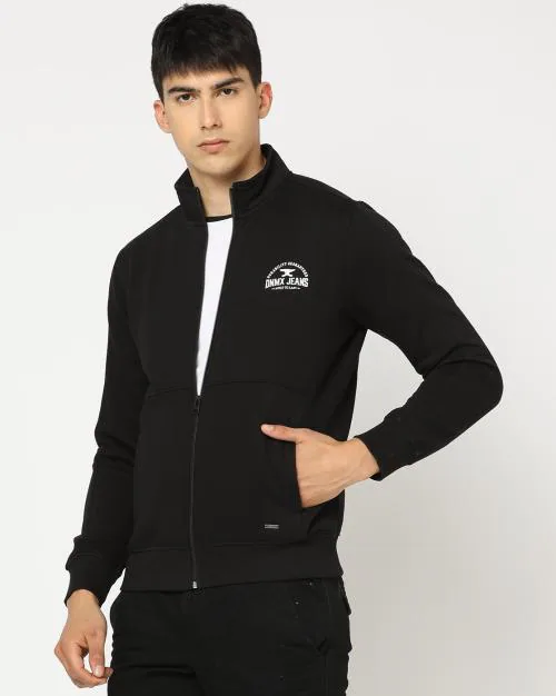 Slim Fit Zip-Front Sweatshirt