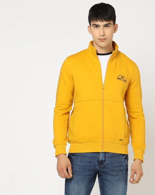 Slim Fit Zip-Front Sweatshirt