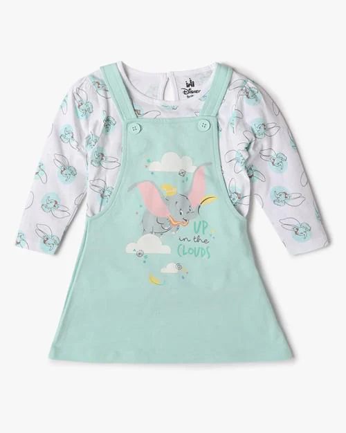 Dumbo Print Dungaree with Top