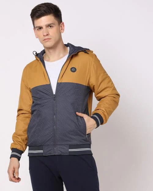 Panelled Reversible Hooded Jacket