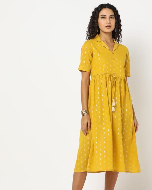 Printed Fit & Flare Dress