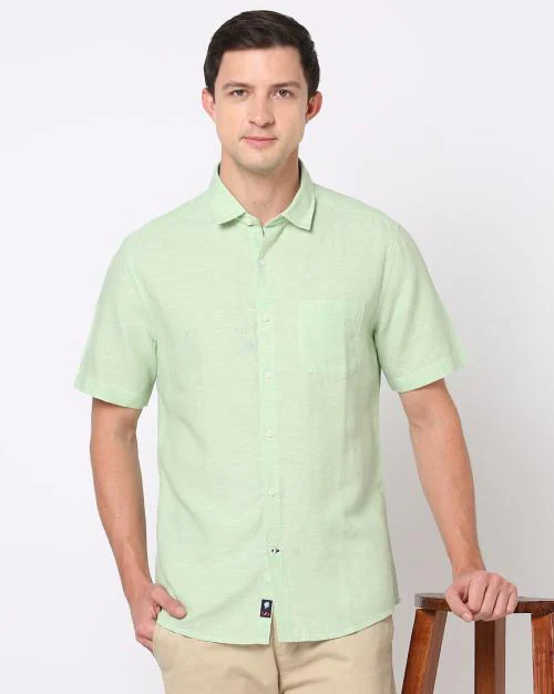 Slim Fit Shirt with Patch Pocket
