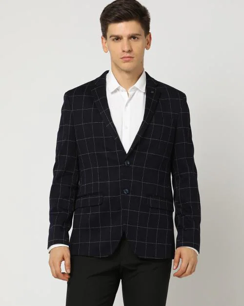 Checked Slim Fit Blazer
