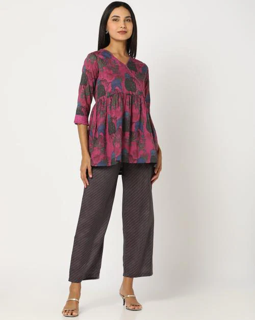 Printed Flared Kurta & Pant Set