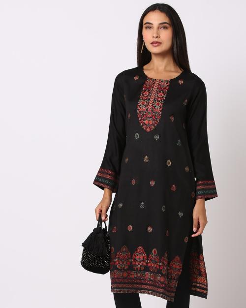 Jacquard Straight Kurta