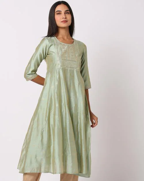 Embellished Flared Kurta