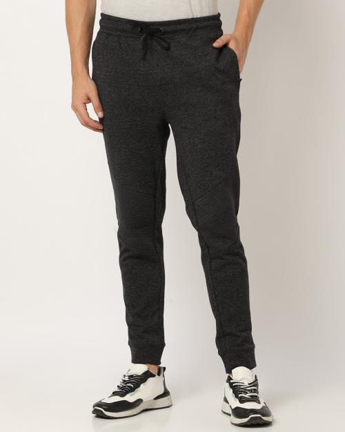Heathered Paneled Joggers