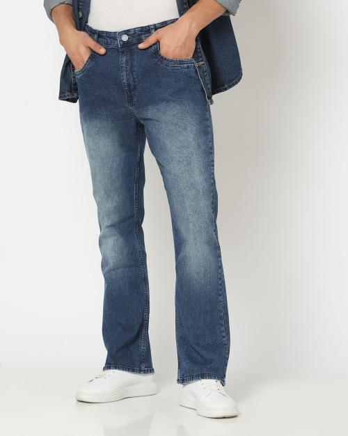 Buy Men MidWash Bootcut Jeans Online at Best Prices in India JioMart.
