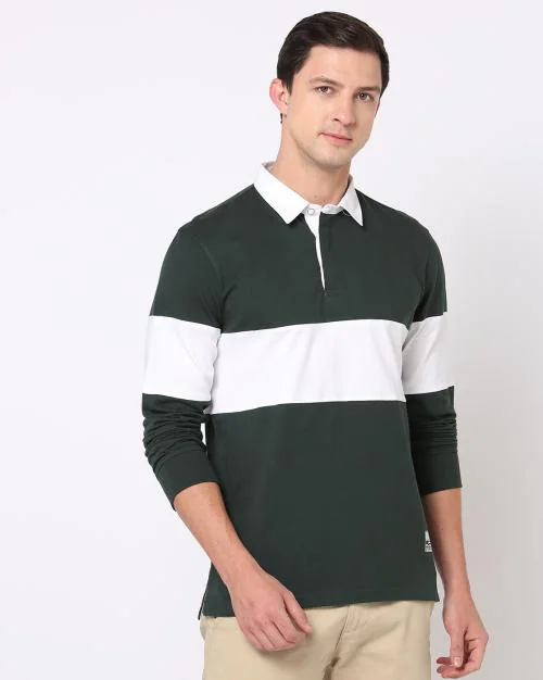 Colourblock Slim Fit Polo T-Shirt