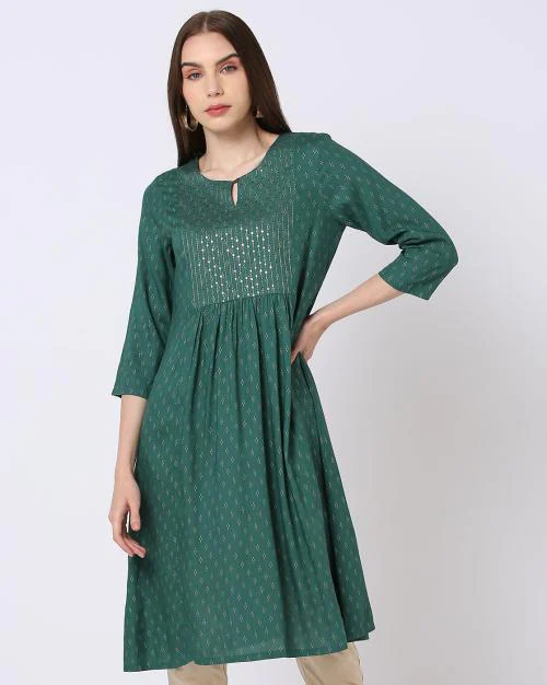 Printed Relaxed Fit Straight Kurta