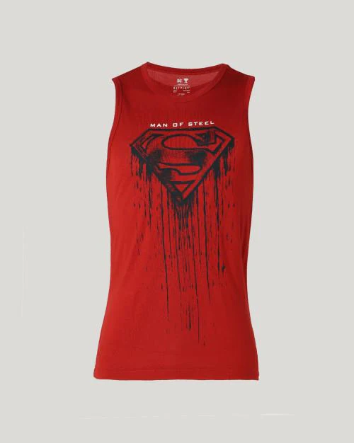 Superman Print Cotton Vest