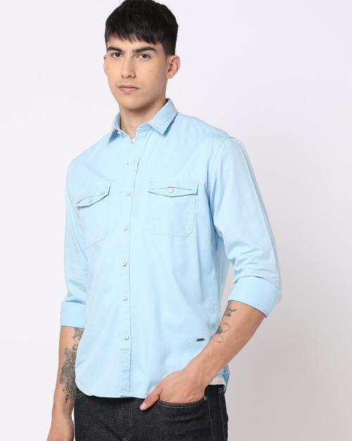 Men Slim Fit Cotton Shirt