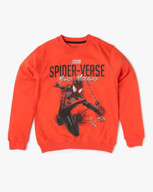 Spider-Man Print Crew-Neck Sweatshirt
