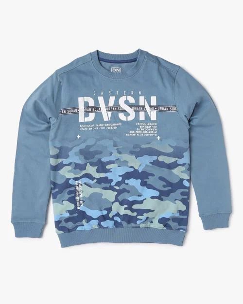 DVSN Print Slim Fit Round-Neck Sweatshirt