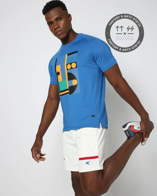 Men Printed Regular Fit Tennis T-Shirt