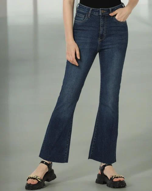 Women Lightly Washed Bootcut Jeans
