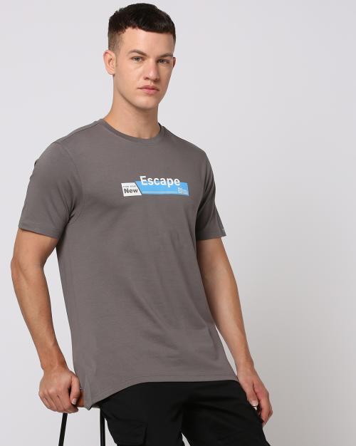 Men Printed Regular Fit Crew-Neck T-Shirt