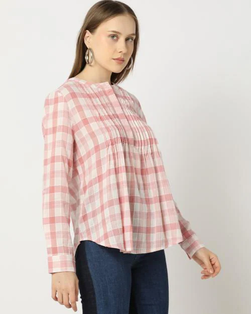 Women Checked Relaxed Fit Shirt