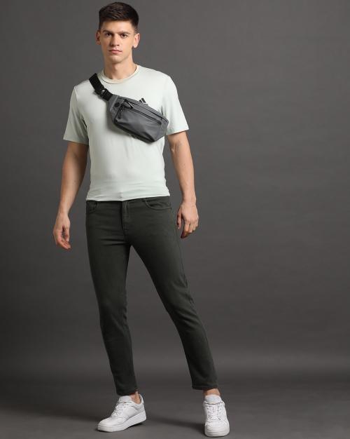 Men Cropped Fit Jeans