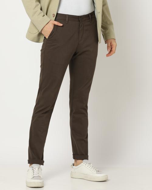 Men Slim Fit Mid-Rise Chinos