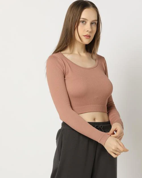 Women Ribbed Crop Top
