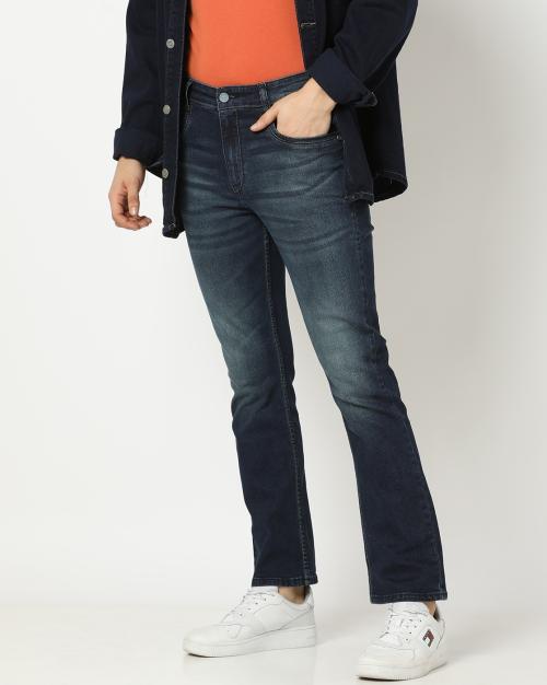 Buy Men MidWash Bootcut Jeans Online at Best Prices in India JioMart.