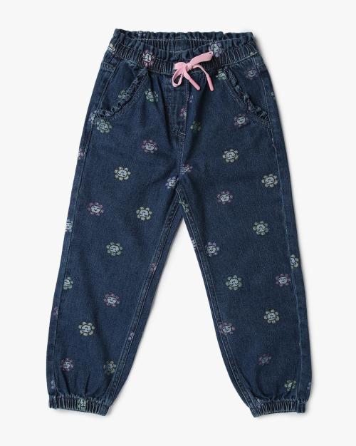 Girls Gilrs Printed Relaxed Fit Jogger Jeans
