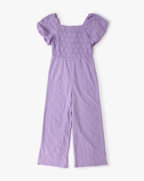 Girl Jacquard Knit Jumpsuit
