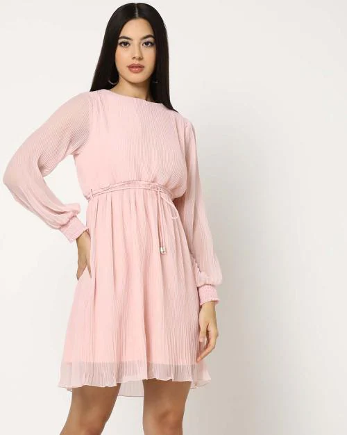 Women Perma-Pleated A-Line Dress