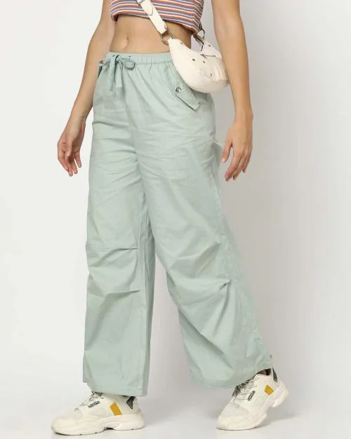 Women Regular Fit Parachute Trousers