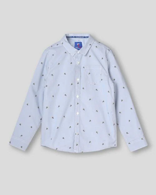 Boys Printed Regular Fit Shirt