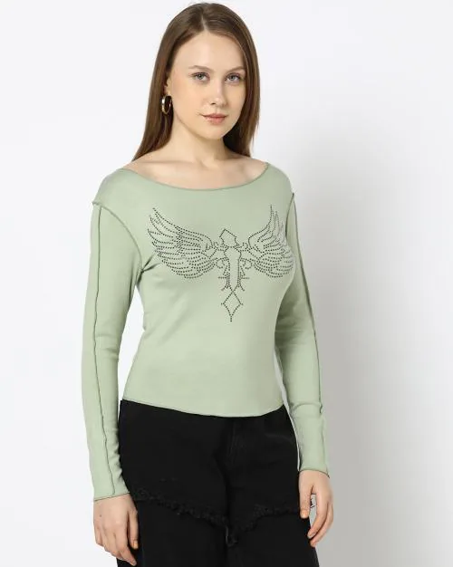 Women Embellished Regular Fit Top
