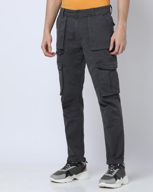 Men Slim Fit Low-Rise Cargo Trousers