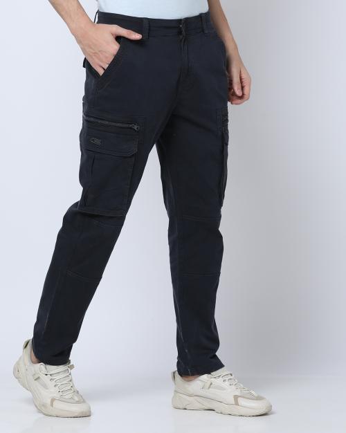 Men Flat-Front Cargo Pants