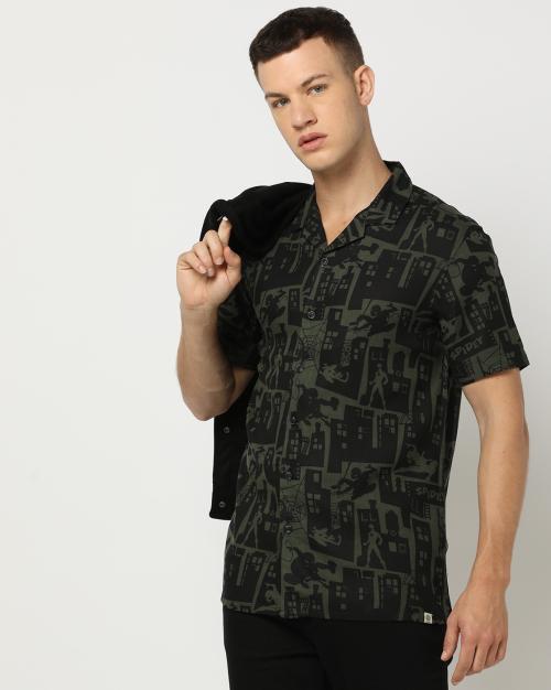 Men Printed Slim Fit Shirt