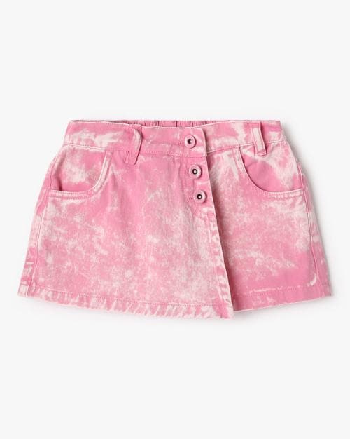 Girls Washed Denim Skorts