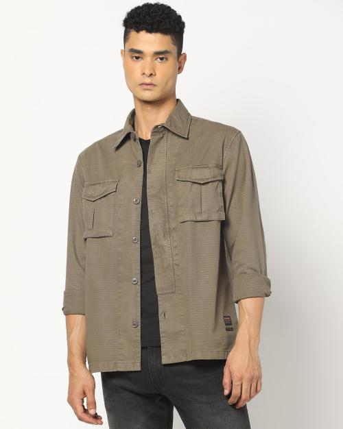 Men Relaxed Fit Shacket