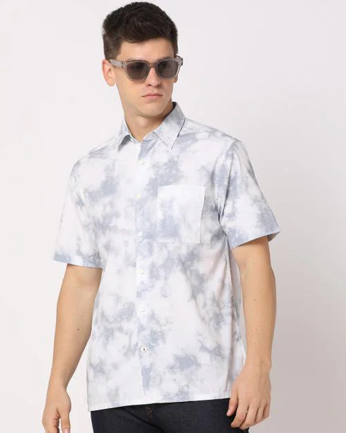 Men Tie & Dye Relaxed Fit Shirt
