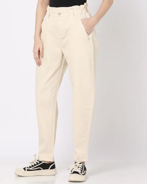 Women Mom Fit High-Rise Clean Jeans