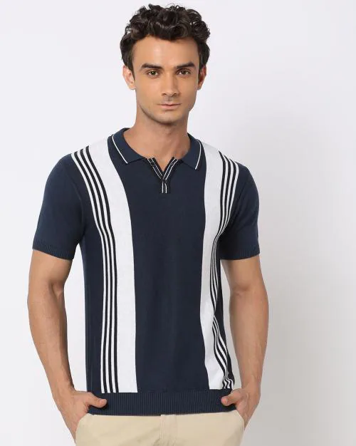 Men Striped Regular Fit Pullover