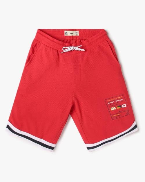 Boys Graphic Print Oversized Shorts