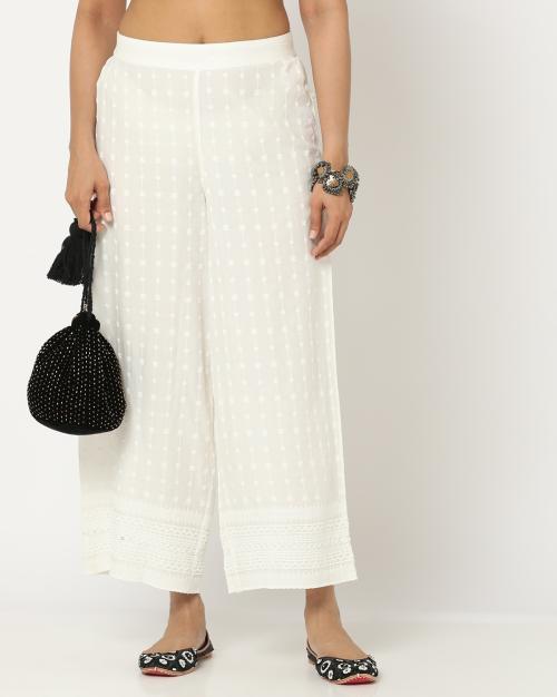 Embroidered Pants with Insert Pockets