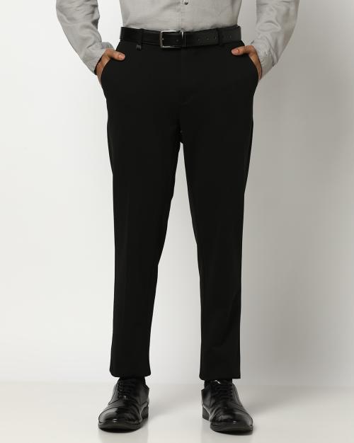 Men Slim Fit Flt-Front Trousers