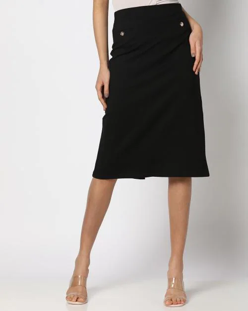 Women Relaxed Fit Pencil Skirt