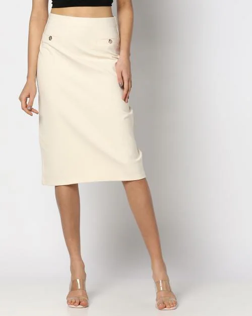 Buy Women Relaxed Fit Pencil Skirt Online at Best Prices in