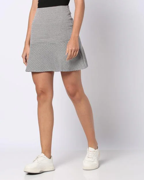 Women Holographic Knit Pencil Skirt