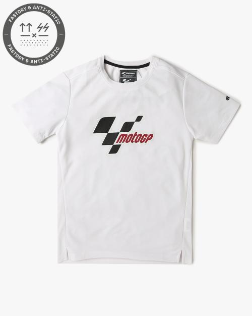 Boy Moto GP Print Regular Fit Crew-Neck T-Shirt